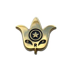 Broche (Pin) De Loto Chapado En Oro
