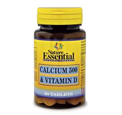 Calcio 500 + Vitamina D. 50 Tabletas