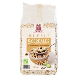 Muesli 5 Cereals Bio 500gr Celnat
