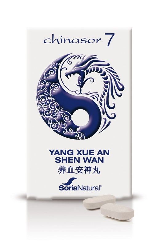 Chinasor 7 Yang Xue An Shen Wan 30 Comprimits Sòria Natural
