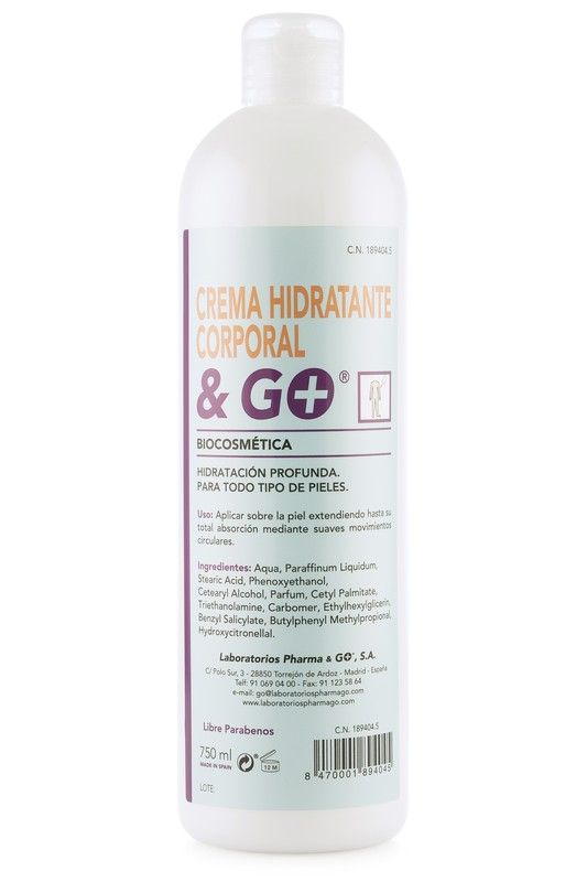 Crema Hidratante Corporal & Go 750 Ml