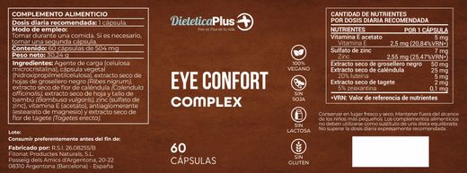 Eye Confort Complex 60 Càpsules Dietètica Plus