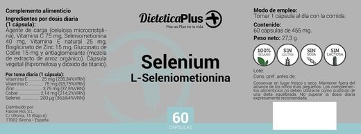 Selenium Complex 60 Càpsules Dietètica Plus