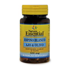 Espino Blanco + Ajo + Olivo 500 Mg 50 Perlas