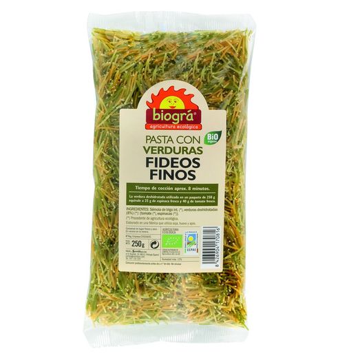 Fideu Fi Amb Verdures Biogra Bio 250 Grams