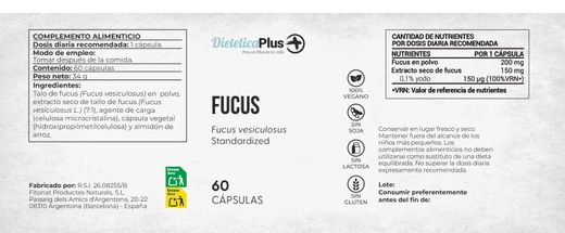 Fucus 60 cápsulas Dietetica Plus
