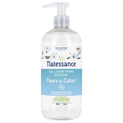 Gel Limpiador Manos Flor Algodon Natessance 500 Ml