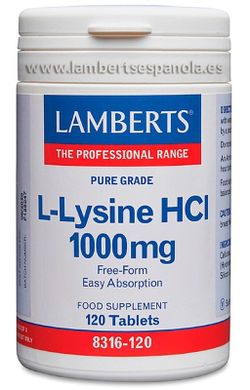 L-Lisina 1000 Mg 120 Tabletes