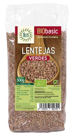 Lentejas Verdes Bio 500 G