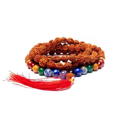 Mala Chakra Rudraksha 108 cuentas + bolsa  Últimas unidades en stock