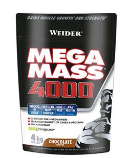 Mega Mass 4000 Chocolate Bag Nueva Formula 4 Kg