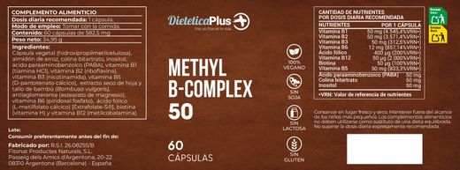 Methyl B Complex-50 60 Càpsules Dietètica Plus