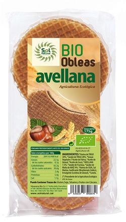 Oblea Con Avellanas Bio 175 G