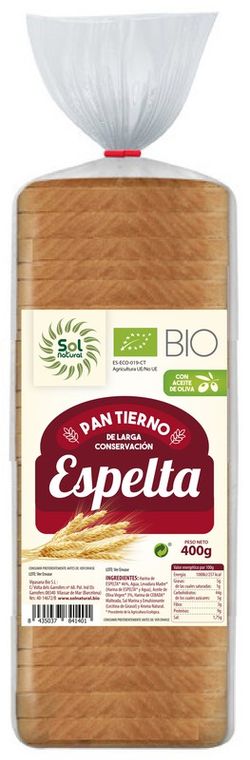 Pan Tierno De Espelta Bio 400 G