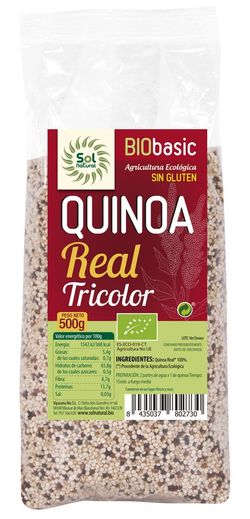 Quinoa Real Tricolor Sin Gluten Bio 500 G