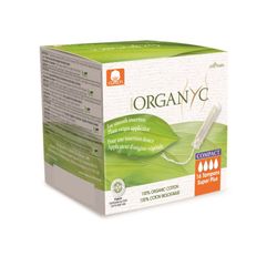 Tampons Super Plus Aplicador Compact Organyc 16 U