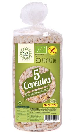 Tortas De 5 Cereales Bio Sin Gluten 100 G