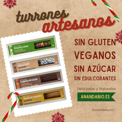 Pack Surtido de 4 Turrones BIO Artipà | Sin Azúcares Añadidos, Veganos y Ecológicos