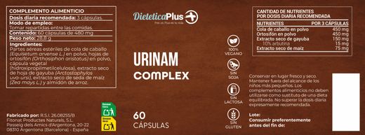 Urinam Complex 60 Càpsules Dietetica Plus