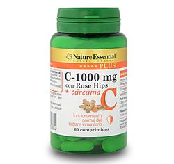 Vitamina C 1000 Mg Rose Hips+Curcuma 60 Comp