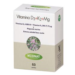 Vitamina D3 K2 Mg 60 Perlas Mednat Nutrition